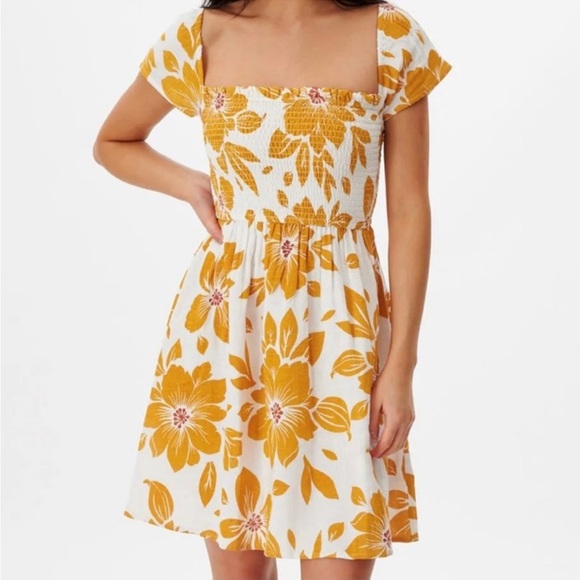 Rip Curl Azalea floral smocked mini dress XL - Picture 11 of 12